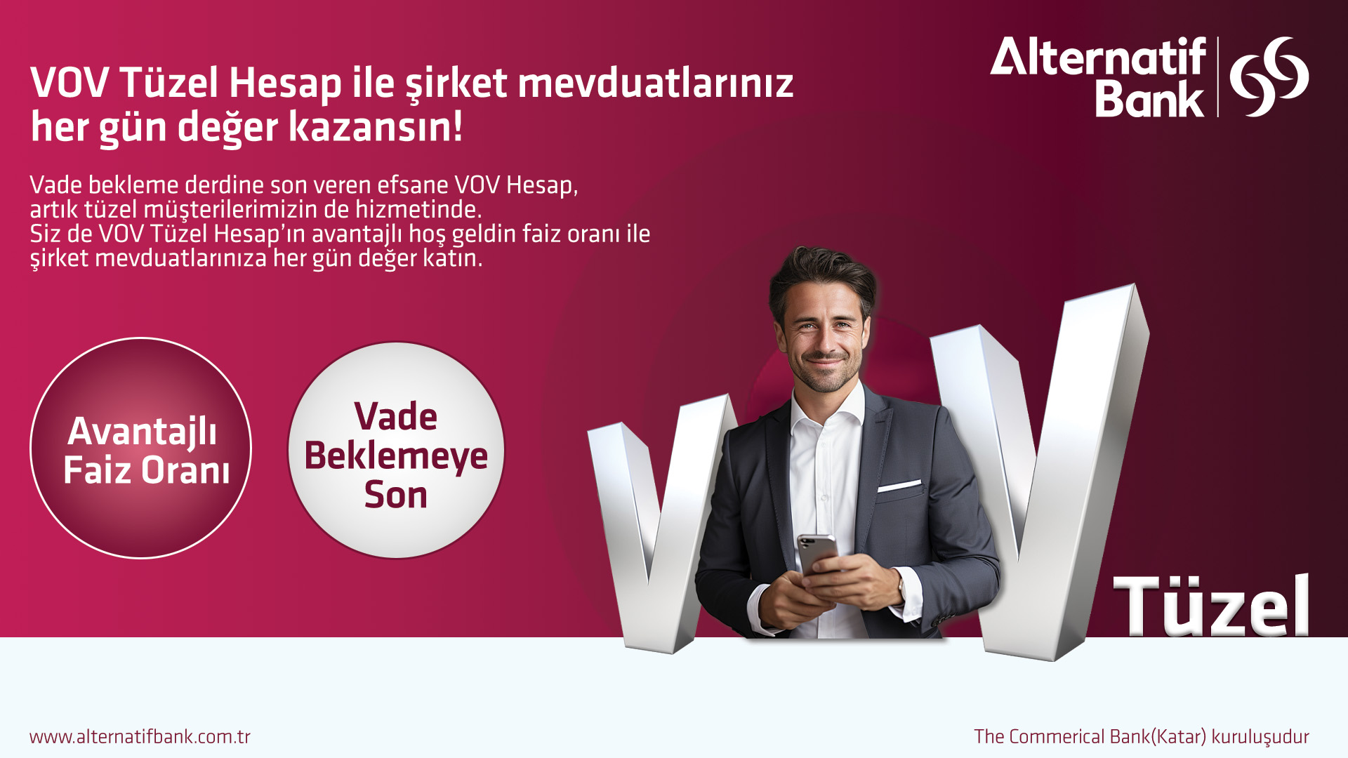 Alternatif Bank’tan tüzel müşterilere özel yenilik: VOV Tüzel Hesap