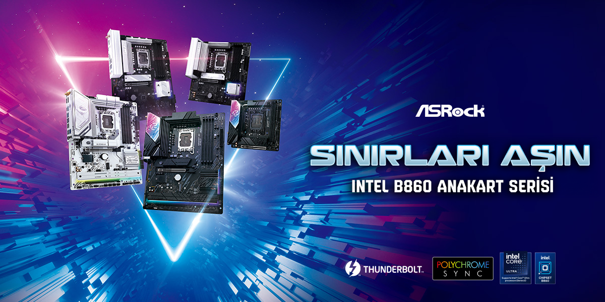 ASRock Yeni Intel B860/H810 Anakart Serisini Tanıttı