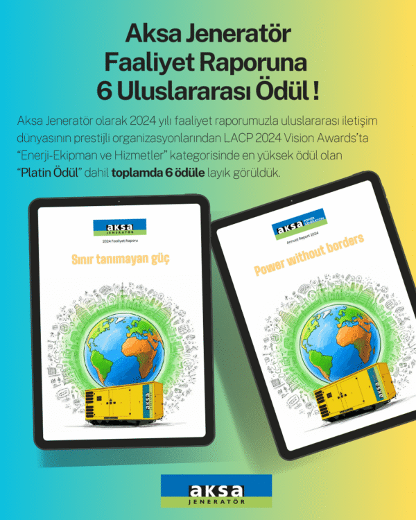 Aksa Jeneratör 2024 Faaliyet Raporu’na 6 Uluslararası Ödül Birden!
