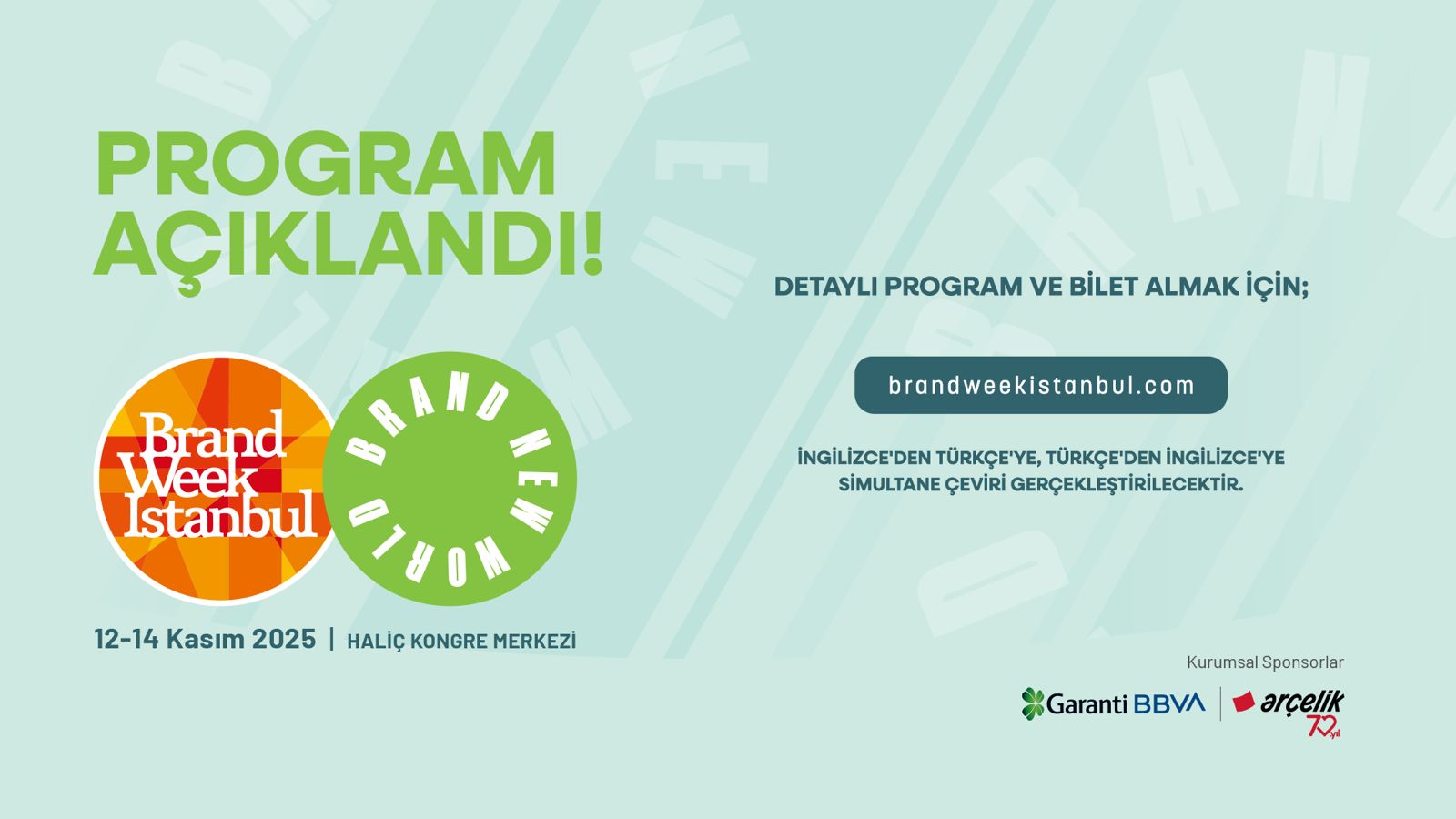 Brand Week Istanbul programı açıklandı!