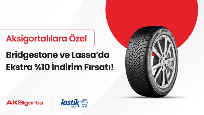 Aksigorta Müşterilerine Özel Lastik.com.tr’de Ekstra %10 İndirim Fırsatı