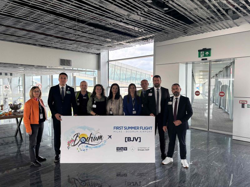 Milas-Bodrum Havalimanı sezonun ilk dış hat uçuşunu karşıladı